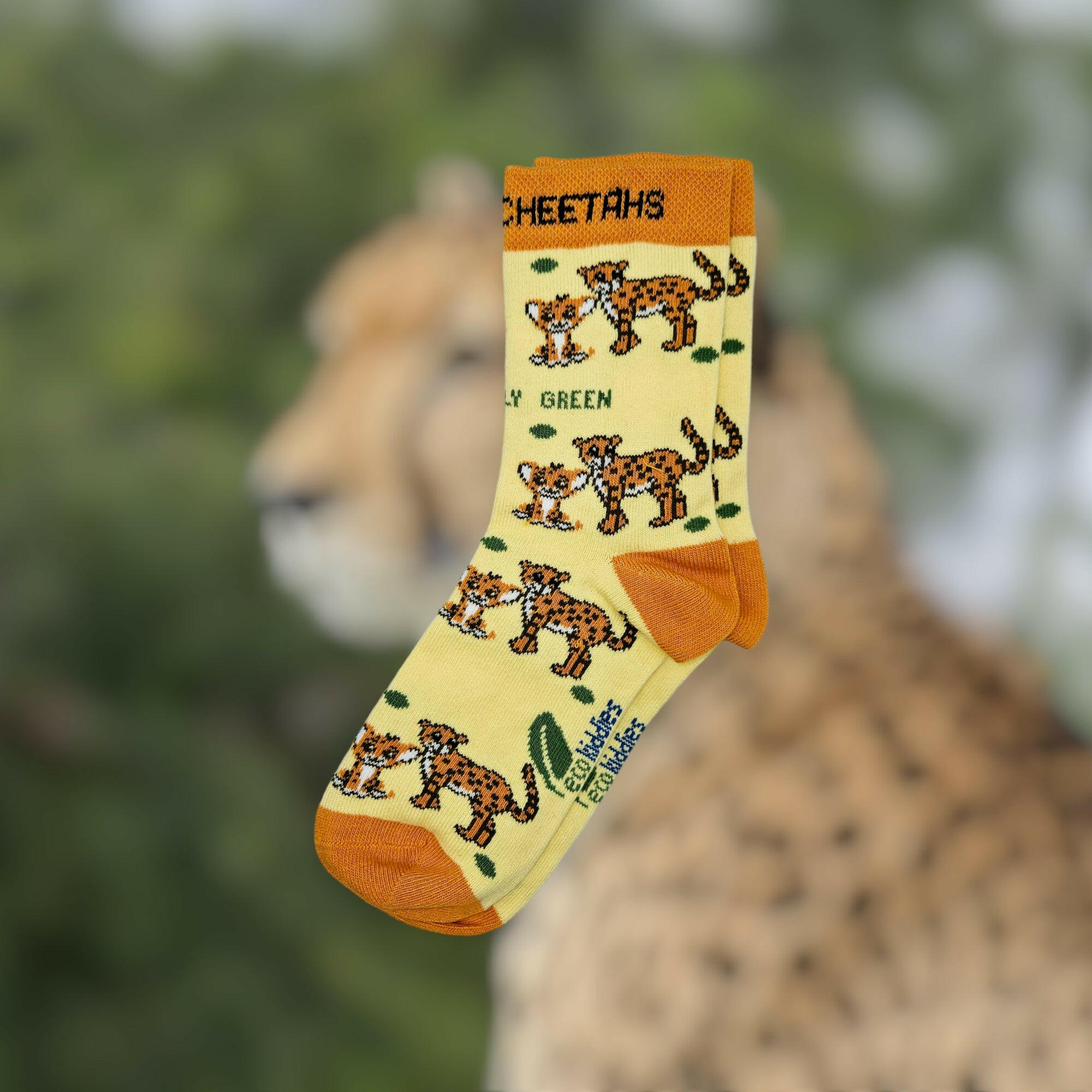 Caring Cheetahs | Organic Cotton Kids Socks