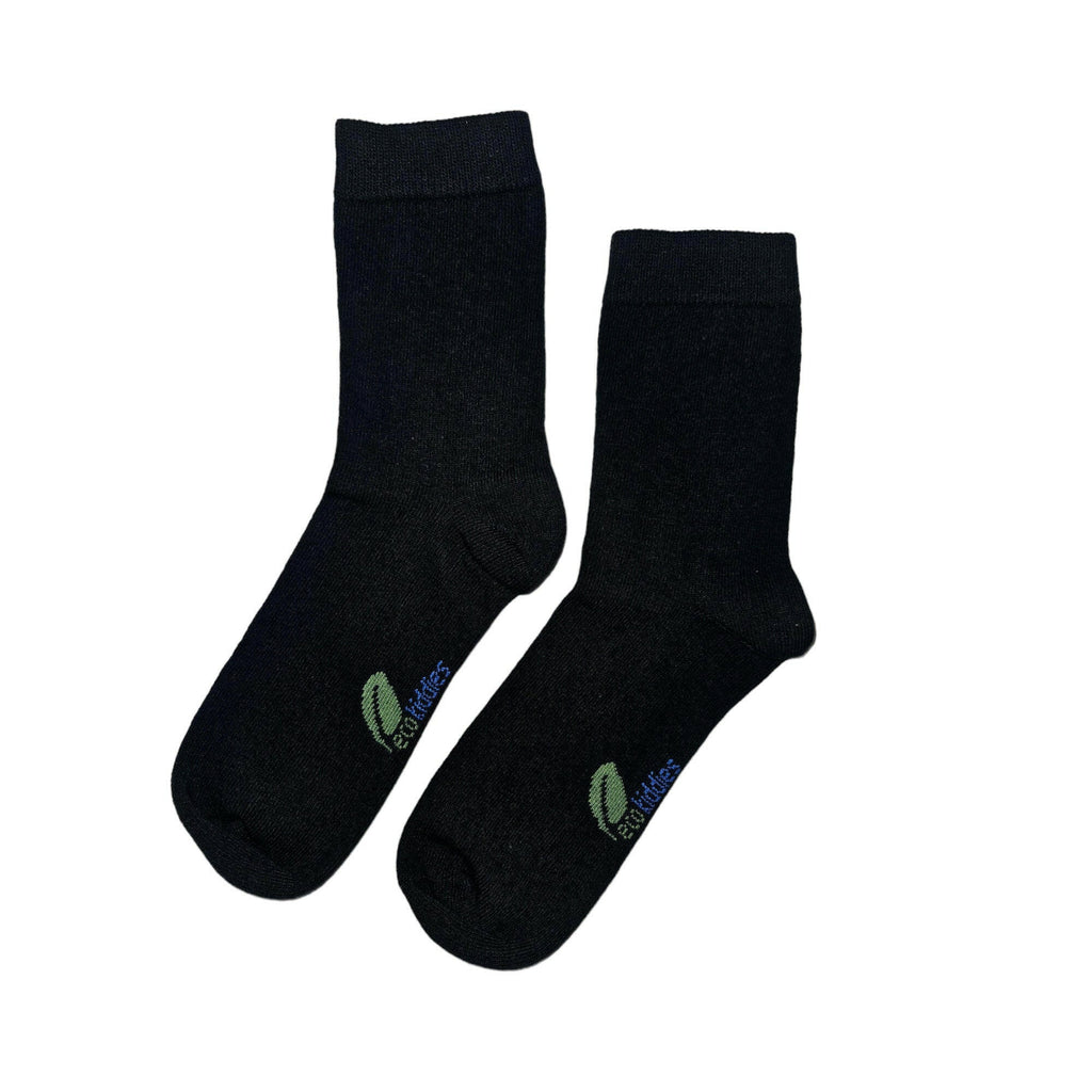 Black School Socks | Organic Cotton Kids Socks