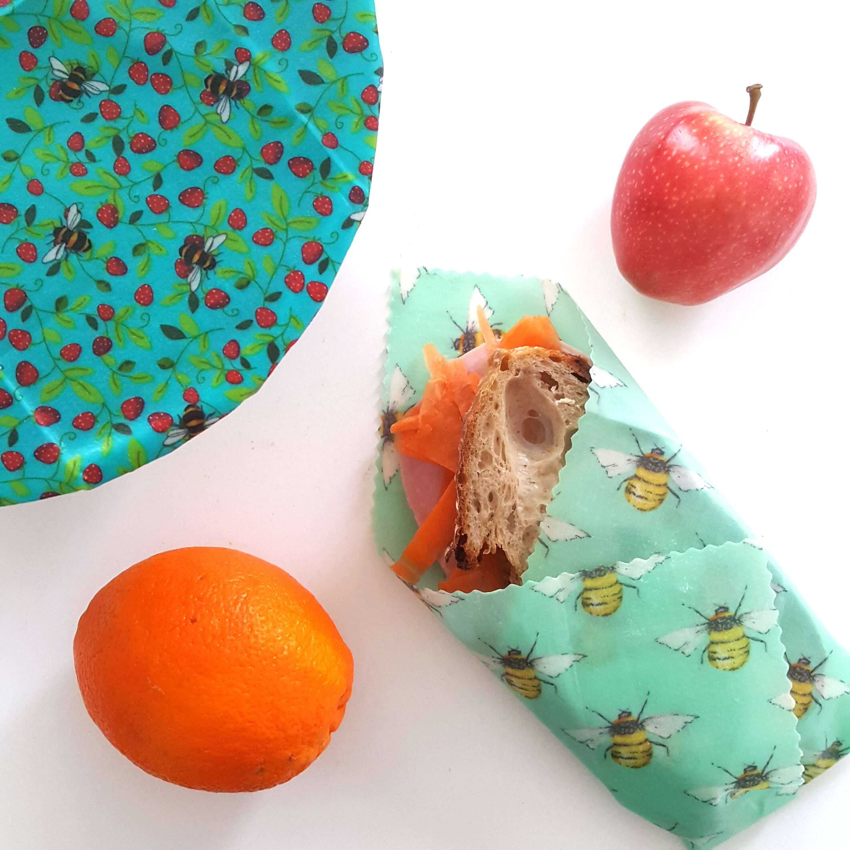 *Set of 2 Large Handmade Beeswax Wraps | Beetastic-1