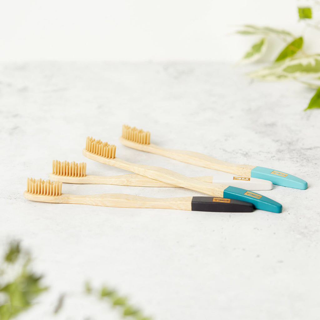 Natural Bamboo Toothbrushes (Set of 4)