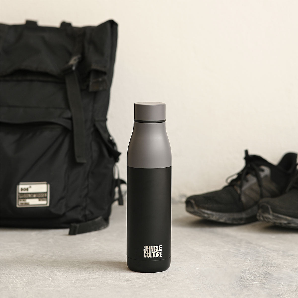 Reusable Stainless Steel Water Bottle | Matt Effect Black | 650ml