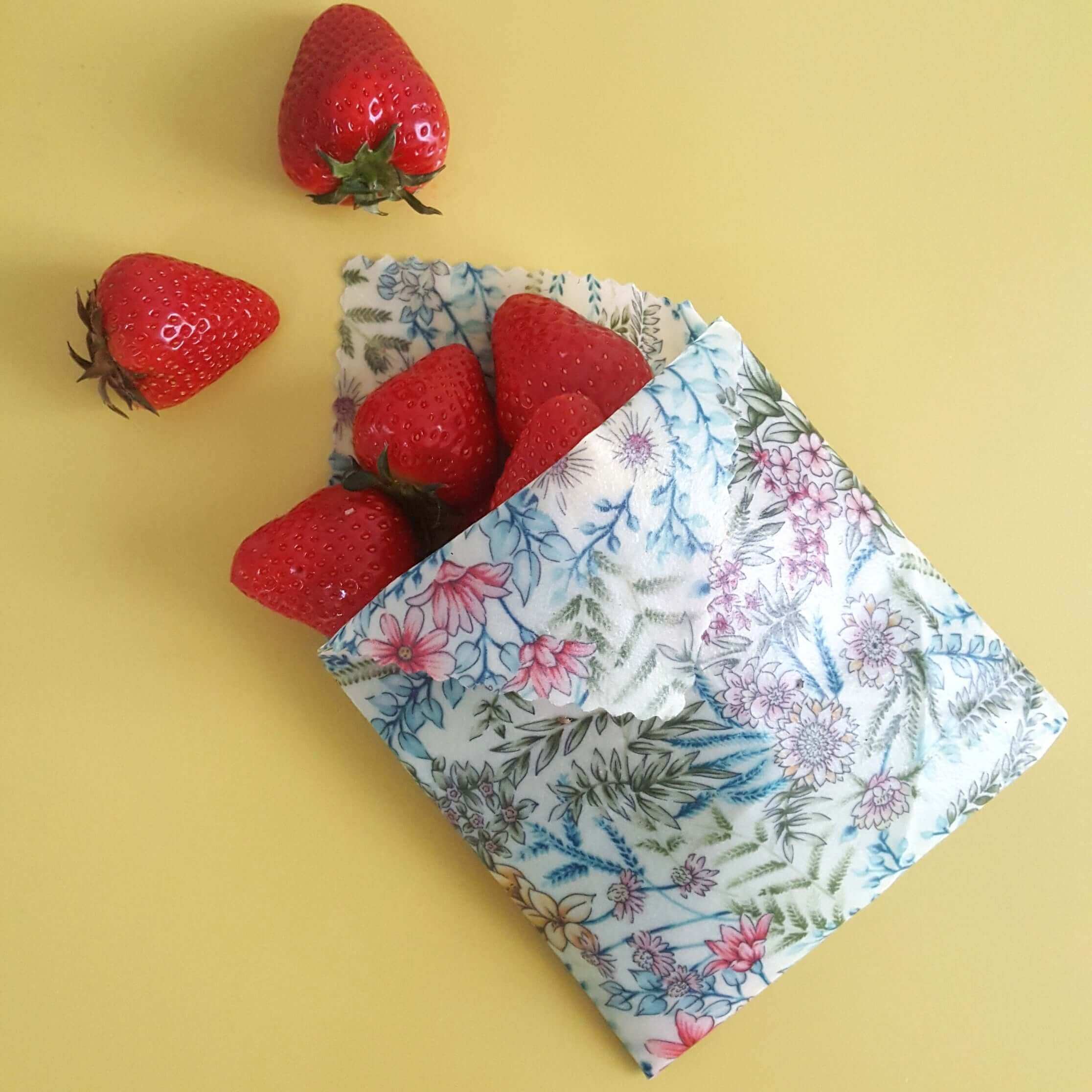 *Set of 3 Handmade Beeswax Wraps | Botanical-2