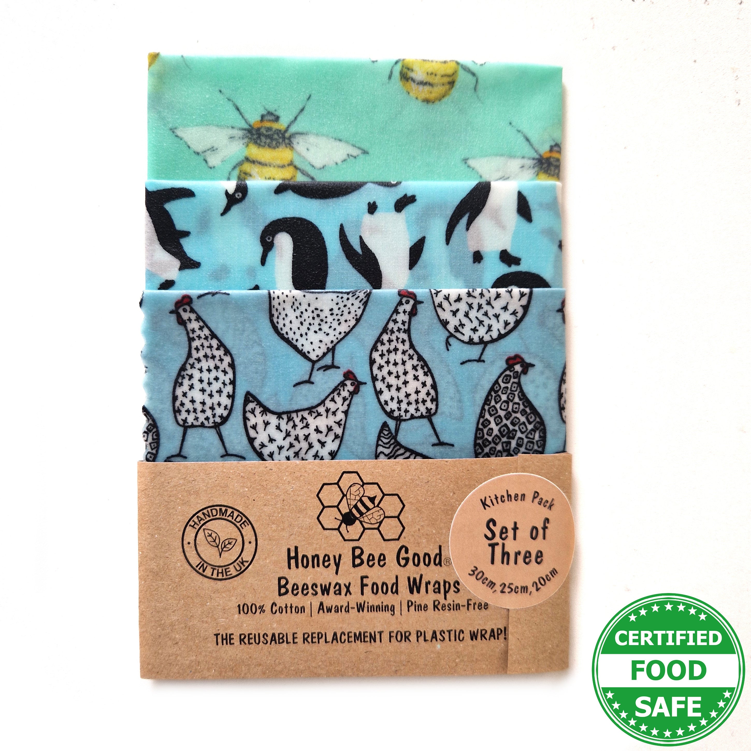 *Set of 3 Handmade Beeswax Wraps | Wings-0