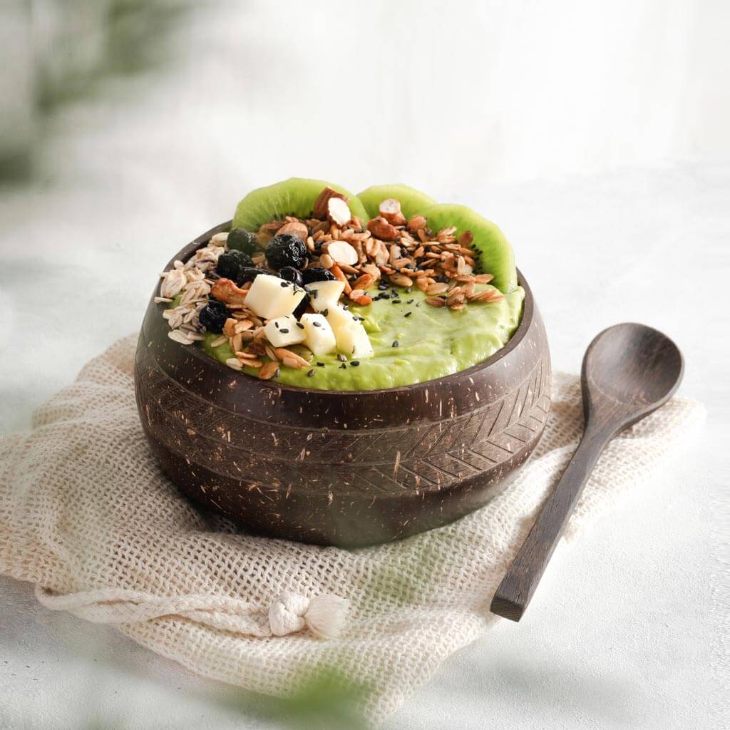 Patterned Coconut Bowls & Spoons | Set of 4 | Jungle Culture