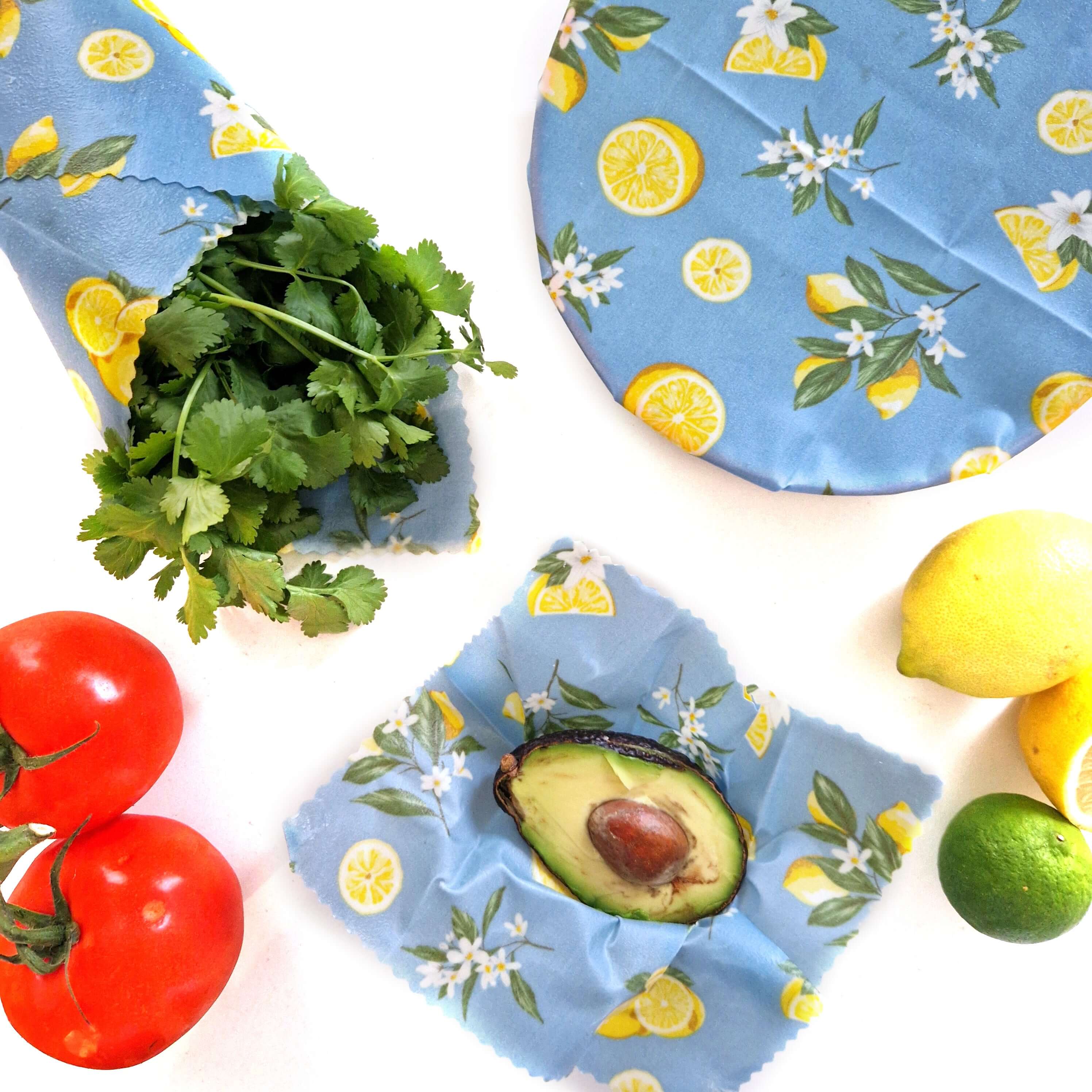 *Set of 3 Handmade Beeswax Wraps | Lemonade-3