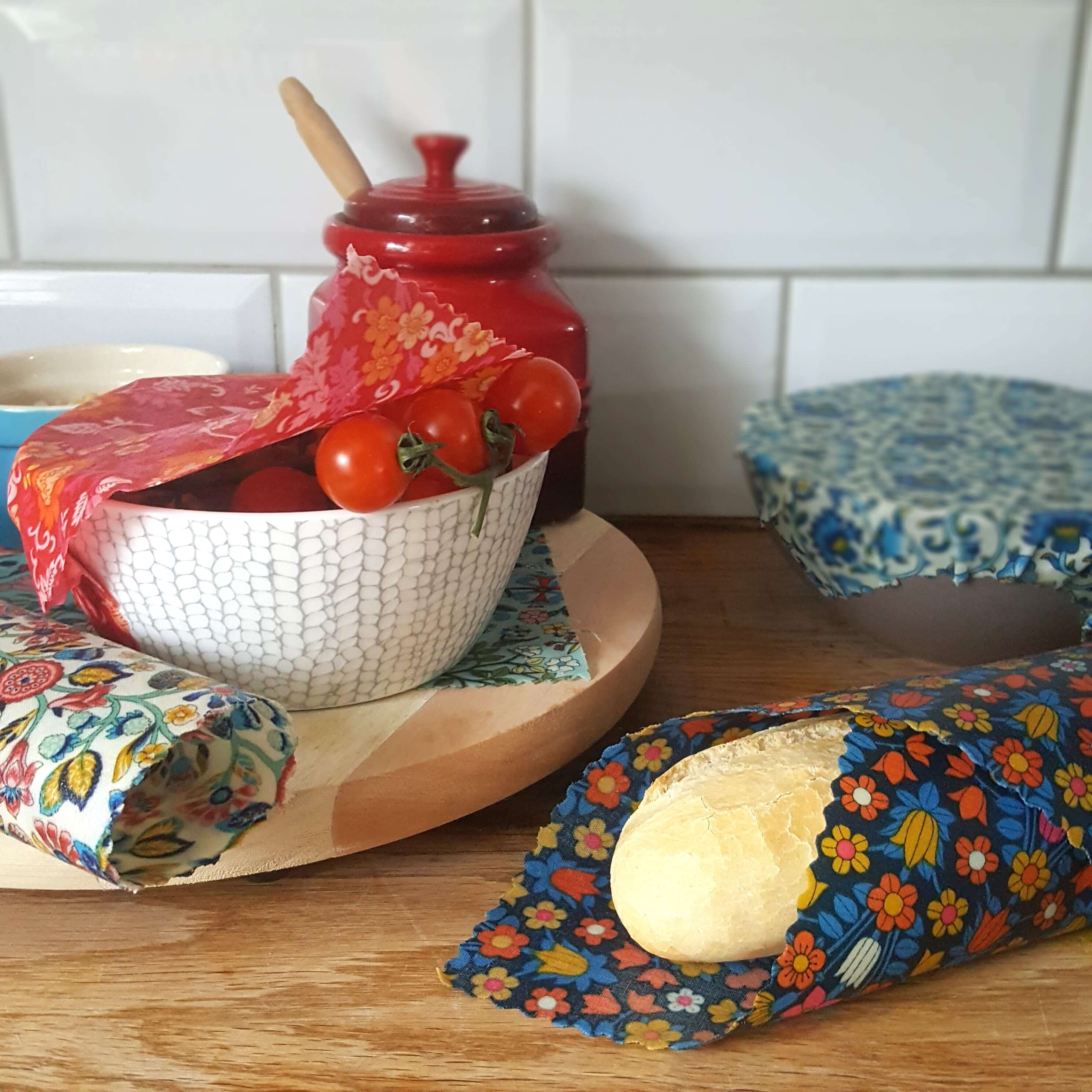 Beeswax Wraps (Set of 3) | Handmade with Liberty Fabric