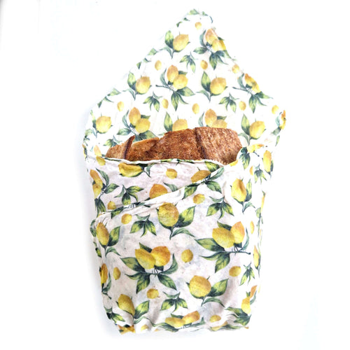 *Beeswax wraps XXL Bread Wrap | Lemons-1