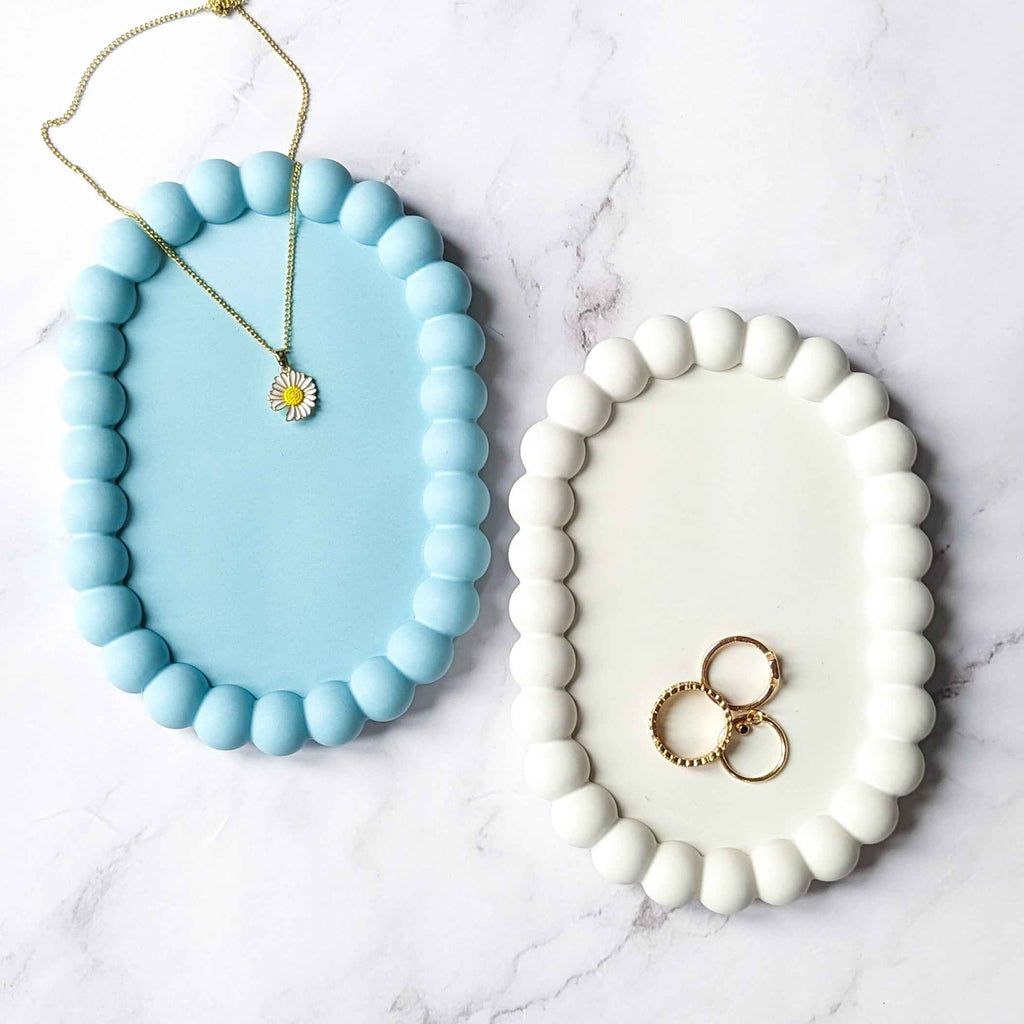 Oval bubble tray, decorative jewellery holder