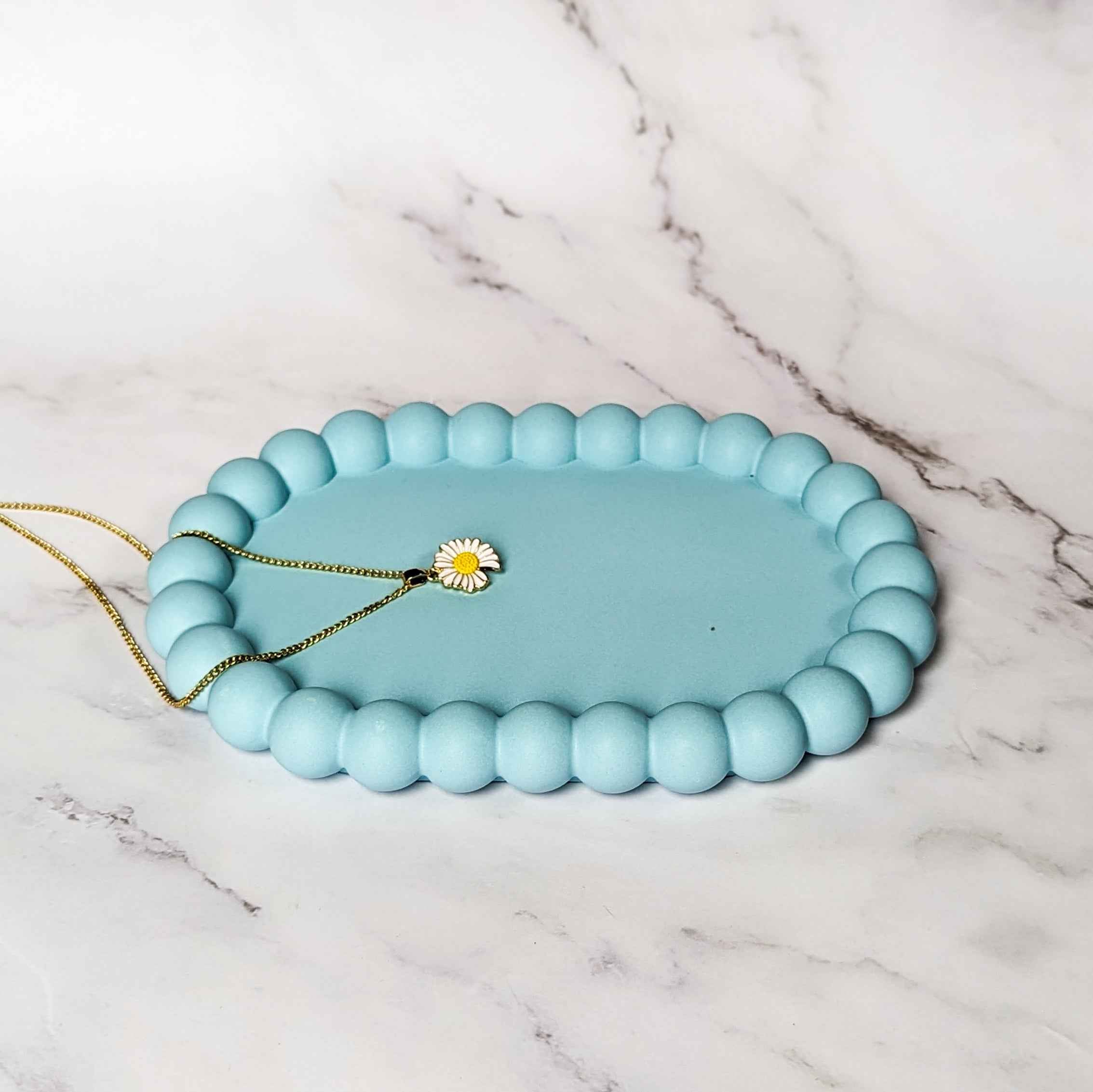 Oval bubble tray, decorative jewellery holder
