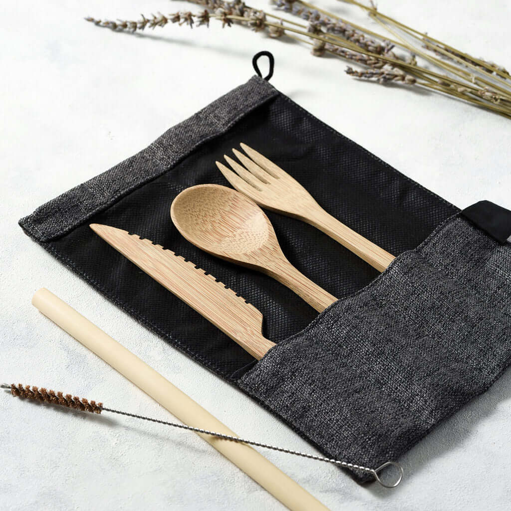 Bamboo Cutlery Travel Set | 5 Colours | Jungle Culture