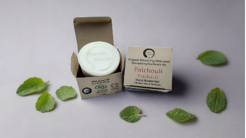 Organic Certified Balancing Solid Shampoo - Patchouli - Oily & all Hair Types 60g