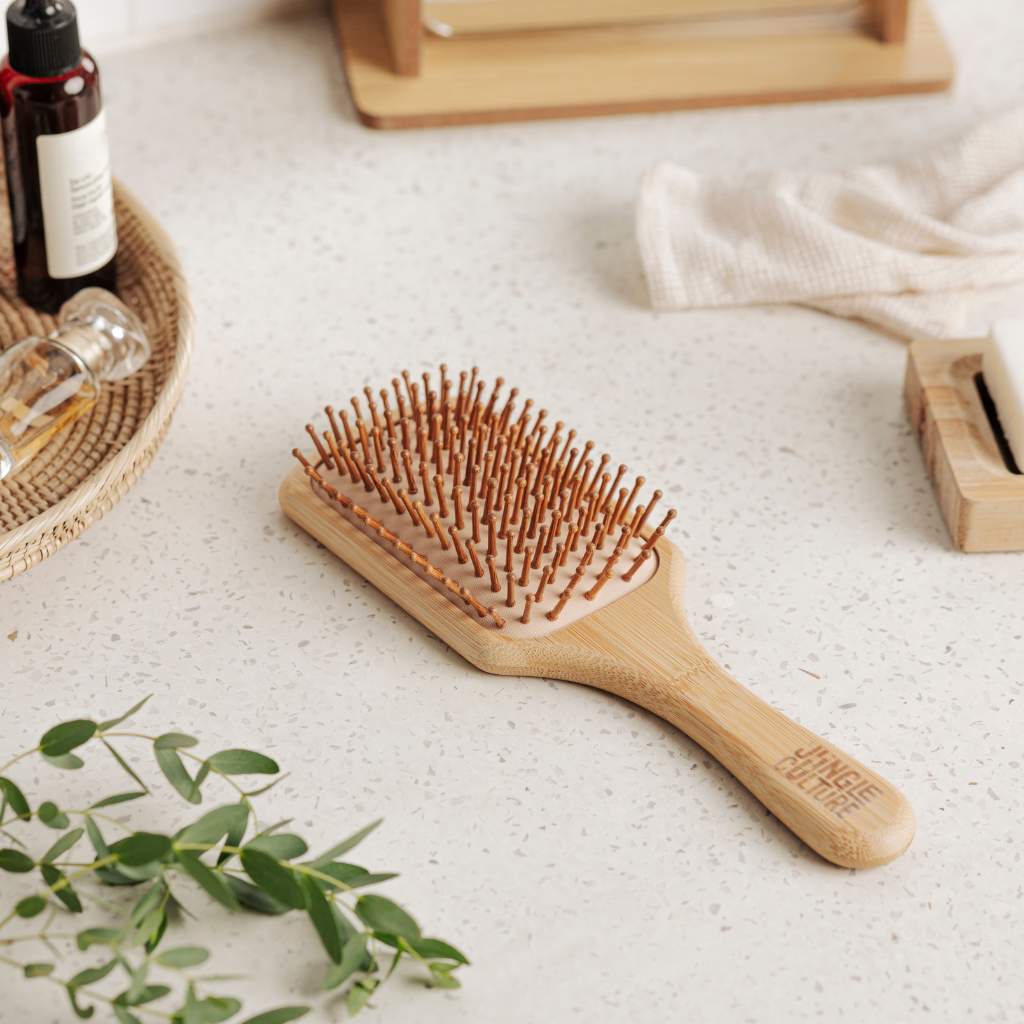 Bamboo Paddle Hairbrush | All Hair Types | Jungle Culture