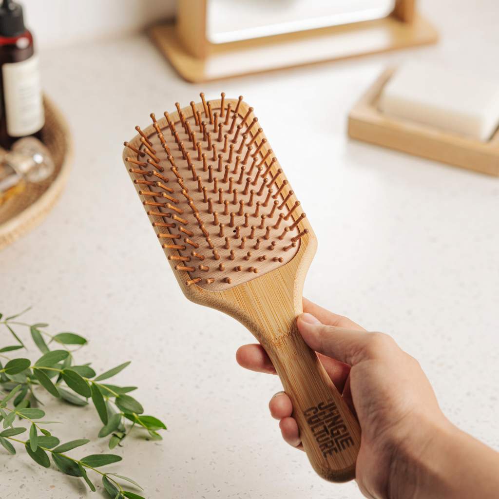 Bamboo Paddle Hairbrush | All Hair Types | Jungle Culture
