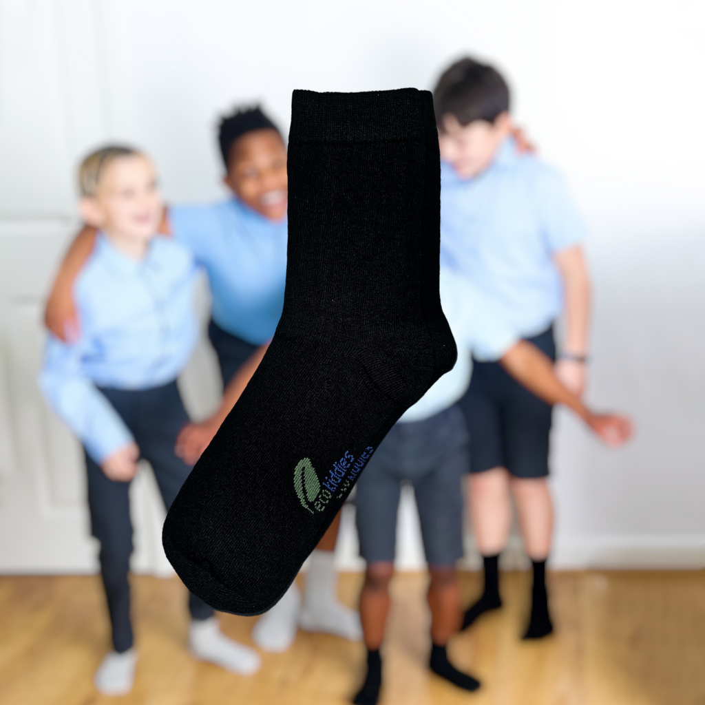 Black School Socks | Organic Cotton Kids Socks