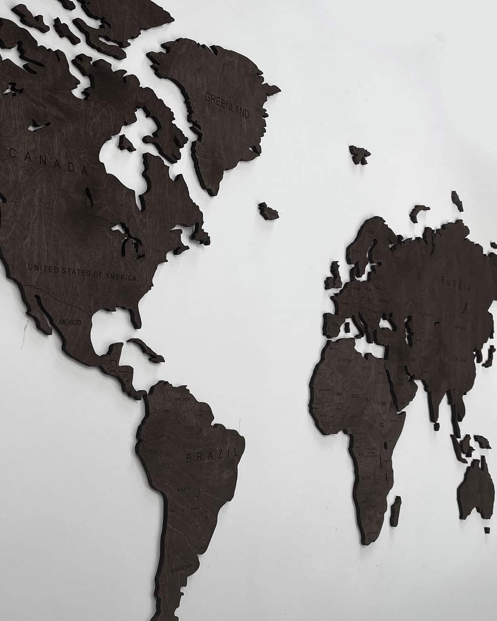 Country World Map Wood Wall Art Heban 1