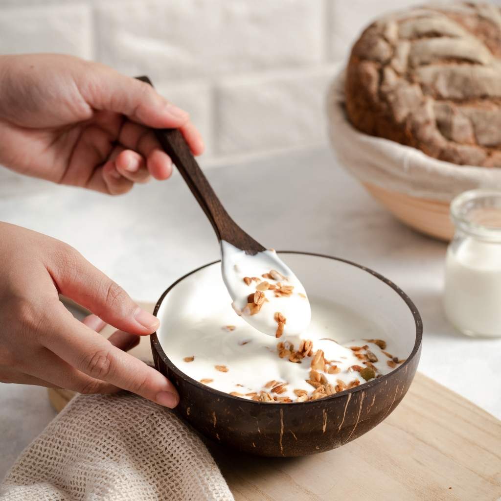 White Lacquer Coconut Bowls & Spoons Set | Handmade in Vietnam | Jungle Culture