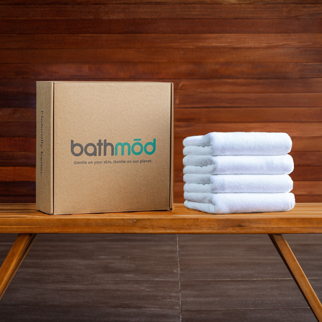 Luxury Organic Cotton Bath Mats | 1,000 GSM | GOTS-Certified | Pack of 4