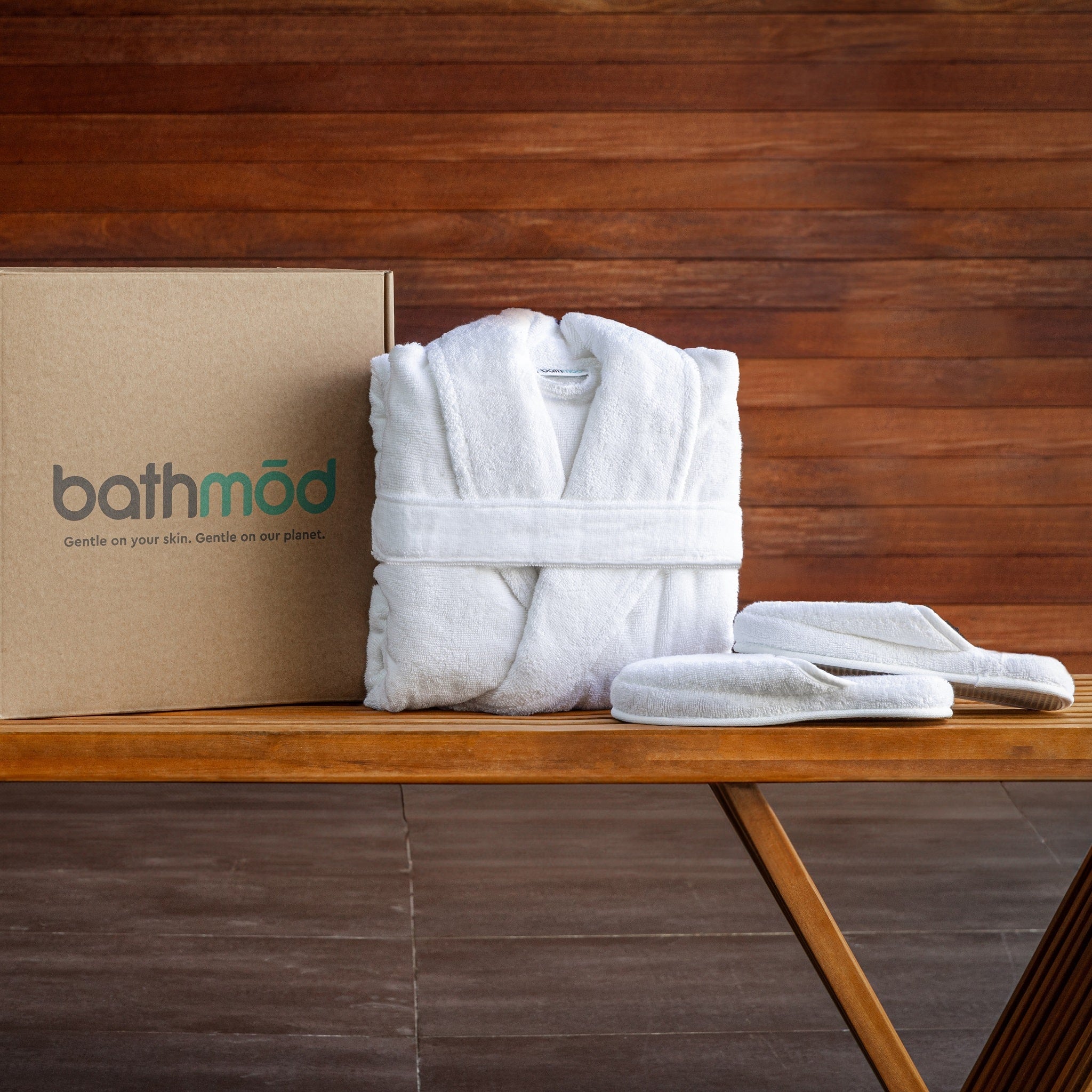 Luxury Organic Cotton Bathrobe & Slipper Set | 700 GSM | GOTS-Certified