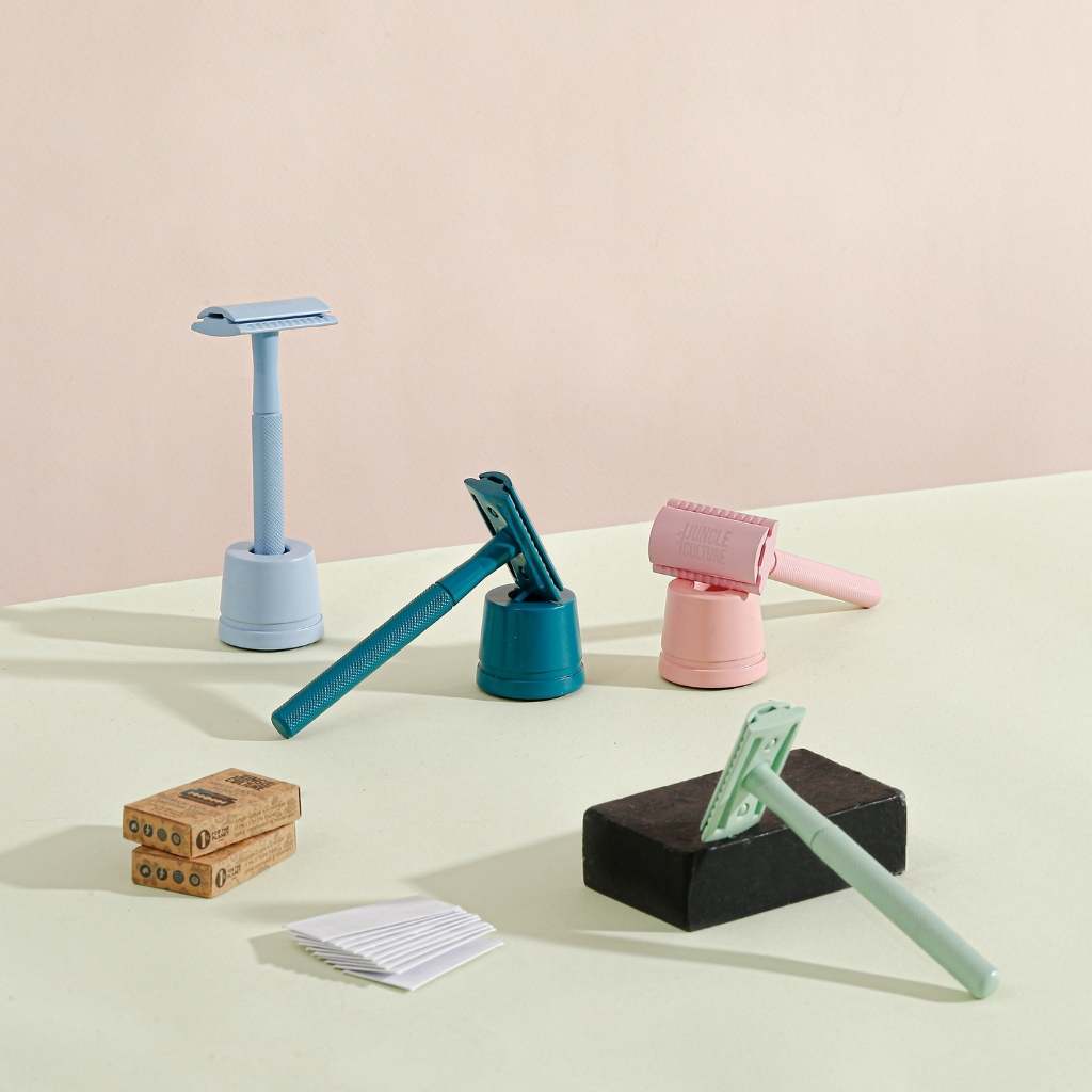 Diamond Grip Safety Razor | Includes 10 Blades
