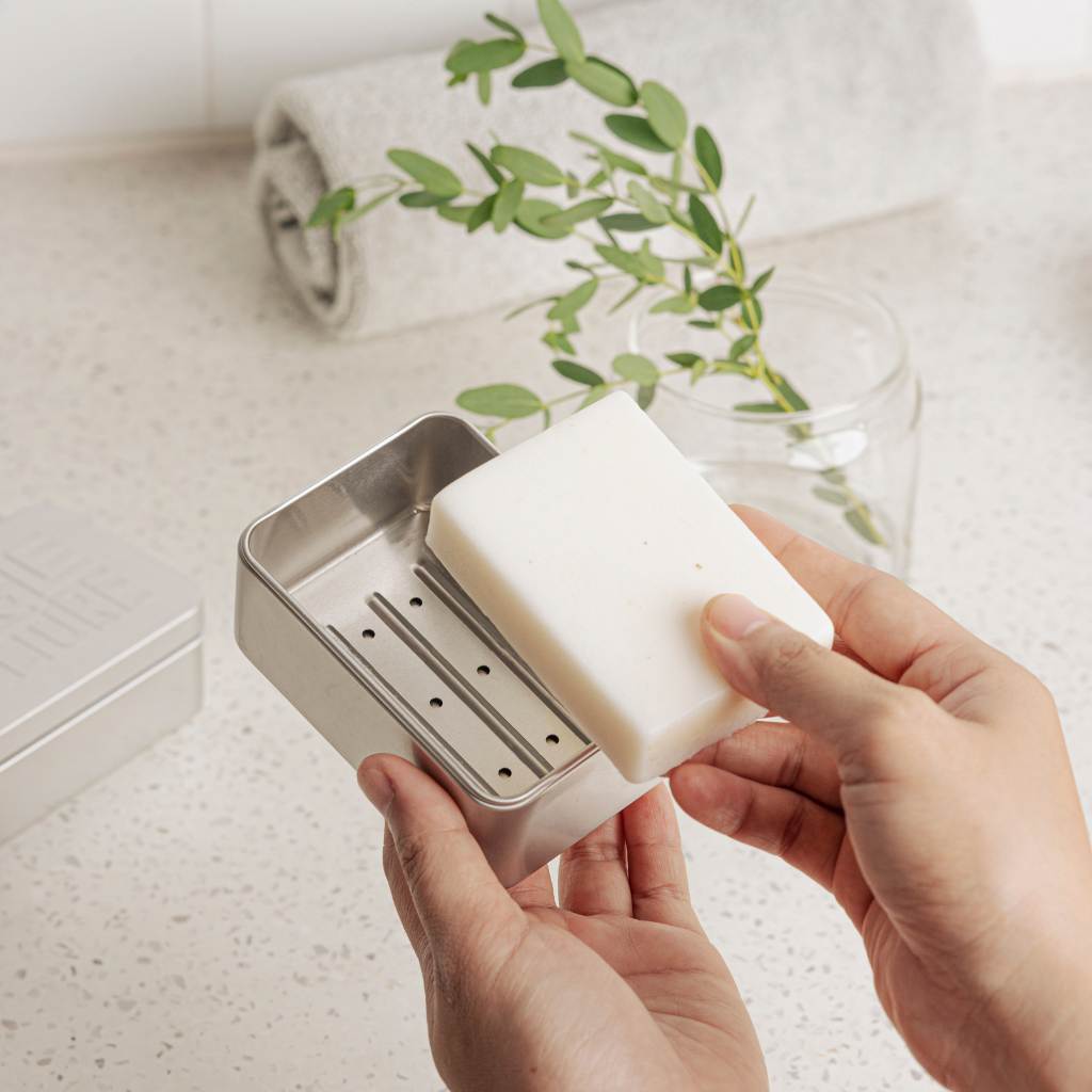 Travel Soap Tin | Metal Soap Container with Drip Tray | Jungle Culture
