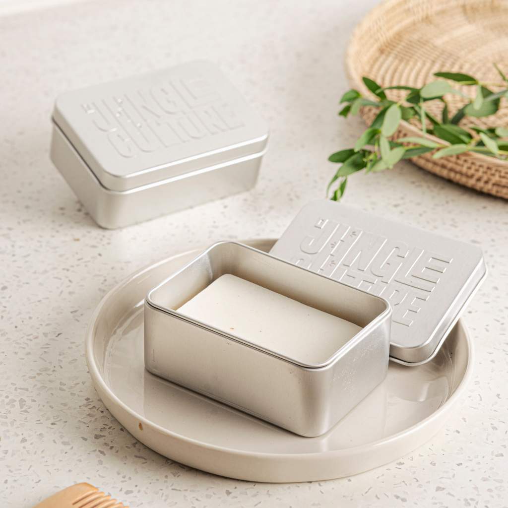 Travel Soap Tin | Metal Soap Container with Drip Tray | Jungle Culture